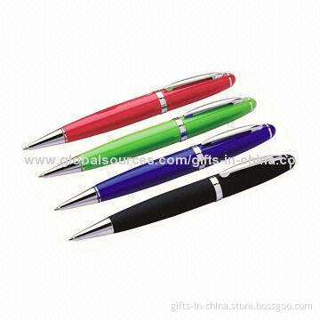 Nice-looking Pen-shaped USB Flash Drives with 128MB to 64GB Flash Memory Capacity